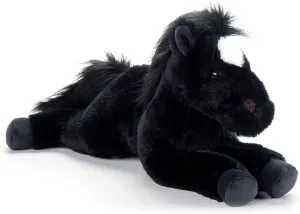 The Petting Zoo Floppy Black Horse Stuffed Animal Plushie, Gifts for Kids, Wild Onez Barnyard Animals, Black Horse Plush Toy, 16 inches