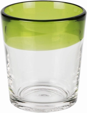 The Jay Companies Rim Old Fashions Glass (Set of 4), Green