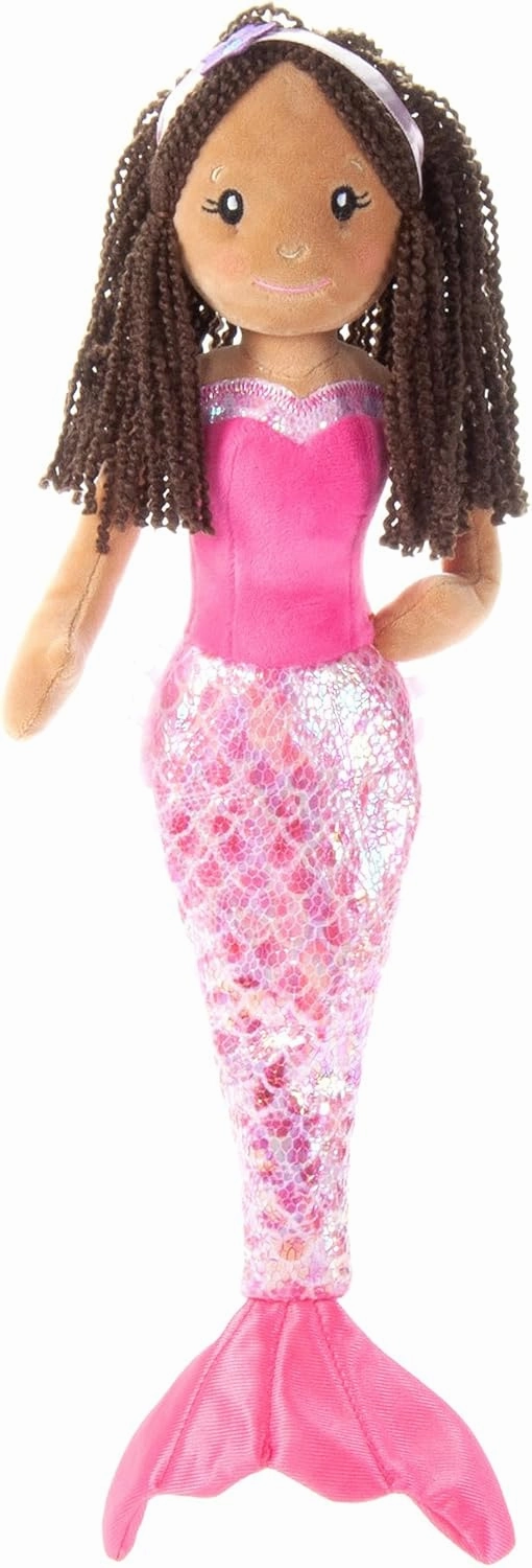 The Petting Zoo Mermaid Stuffed Animal Plushie, Gifts for Kids, Sealife Animals, Ethnic Mermaid Doll Plush Toy, 32 inches