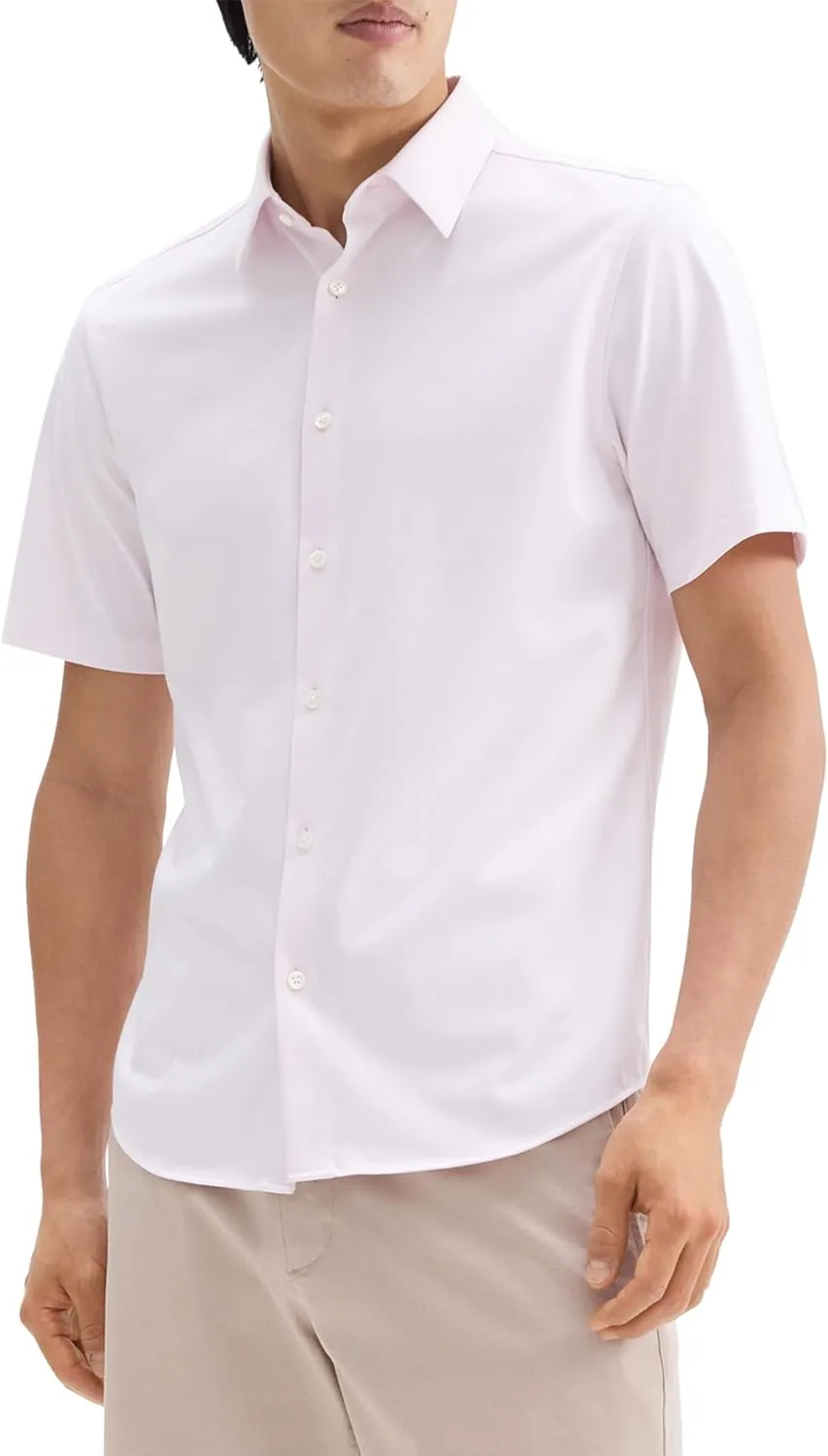 Theory Men's Irving Short Sleeve in Structure Knit