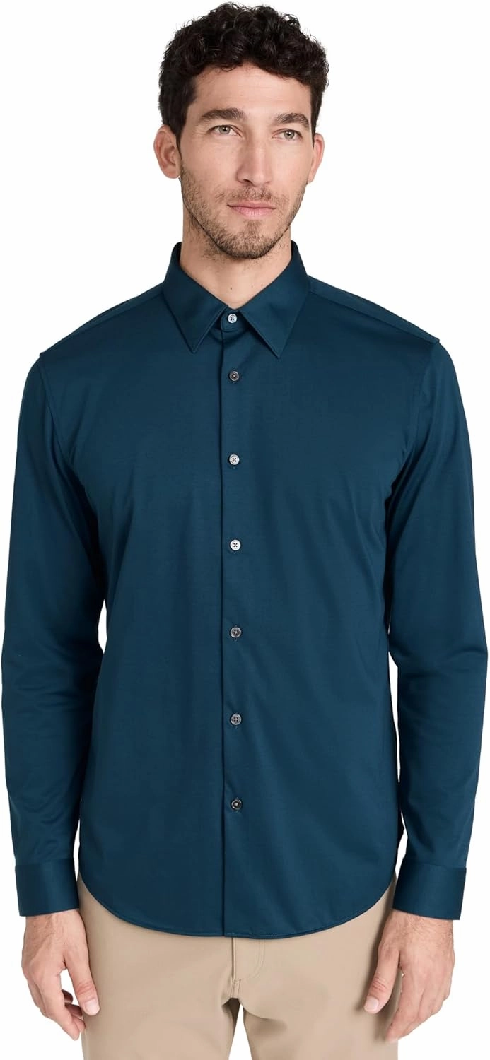 Theory Men's Sylvain Shirt in Structure Knit