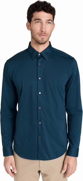Theory Men's Sylvain Shirt in Structure Knit