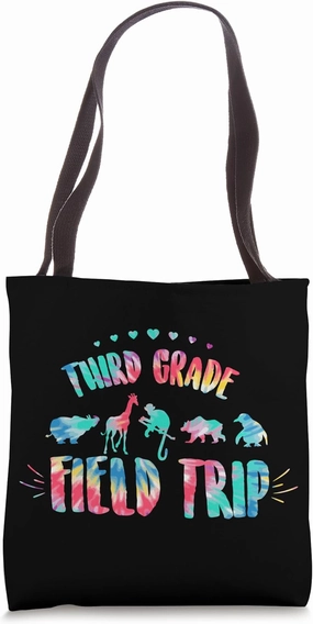 Third Grade Students School Zoo Tie Dye Field Trip Matching Tote Bag