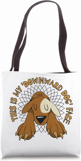 This Is My Downward Dog Face Hatha Asanas Kundalini Yoga Tote Bag