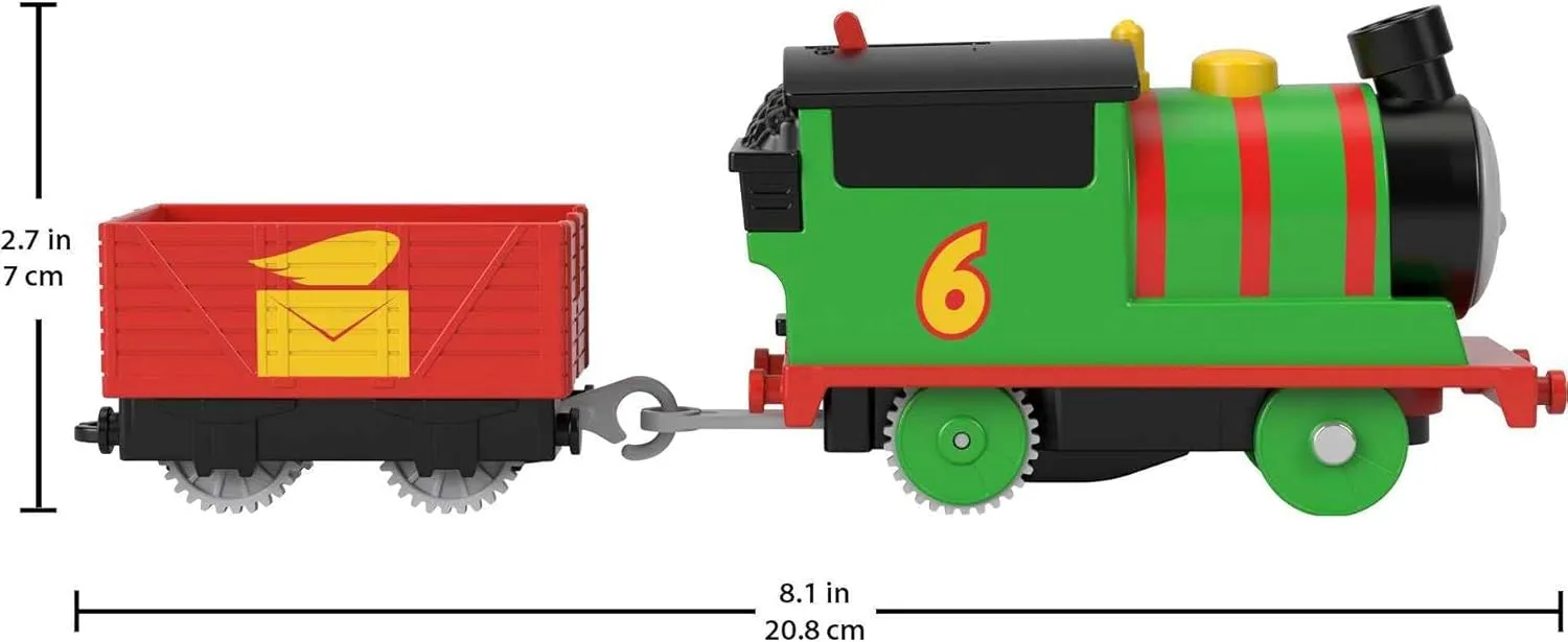 Thomas & Friends Motorized Toy Train Percy Battery-Powered Engine with Tender for Pretend Play Preschool Kids Ages 3  Years​