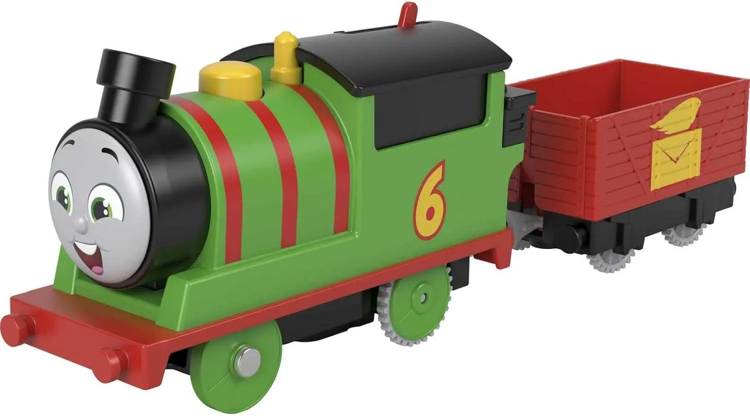 Thomas & Friends Motorized Toy Train Percy Battery-Powered Engine with Tender for Pretend Play Preschool Kids Ages 3  Years​