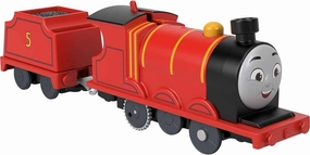 Thomas & Friends Motorized Toy Train James Battery-Powered Engine with Tender for Preschool Pretend Play Kids Ages 3  Years
