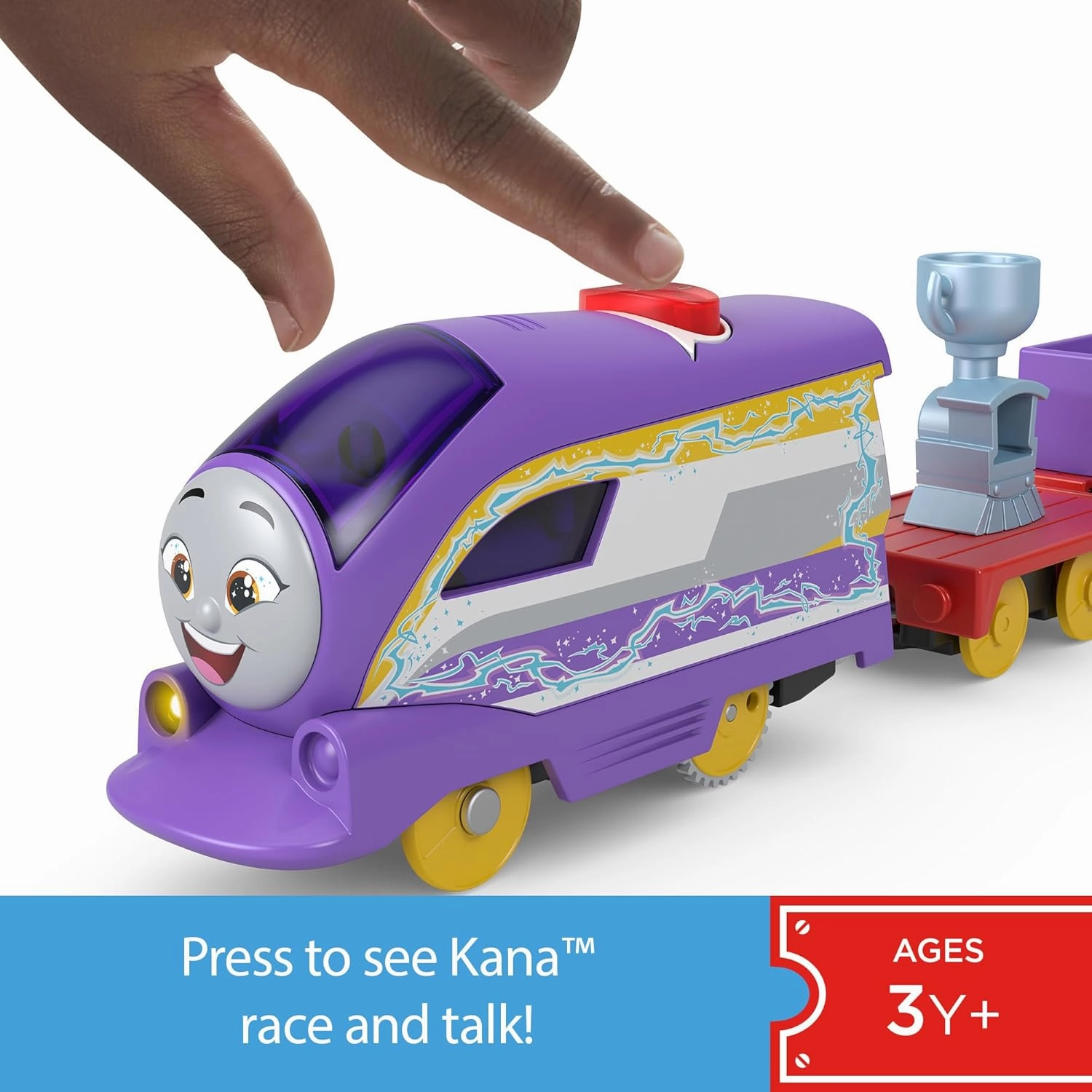 Thomas & Friends Motorized Toy Train Talking Kana Engine with Sounds Phrases & Cargo Car for Preschool Pretend Play Kids Ages 3  Years