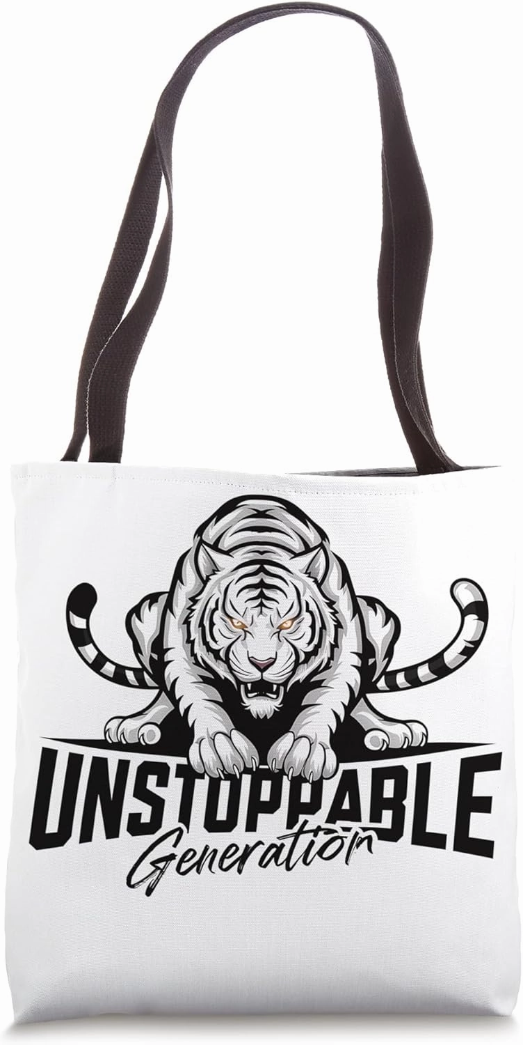 Tiger Animal Print Wildlife Predator Prowl Design Tote Bag