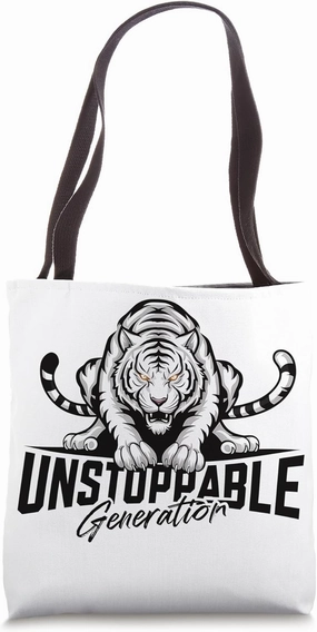 Tiger Animal Print Wildlife Predator Prowl Design Tote Bag