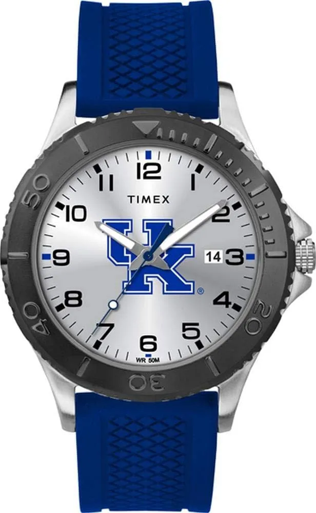 Timex Tribute Men's Collegiate Gamer 42mm Watch – Kentucky Wildcats with Royal Blue Silicone Strap