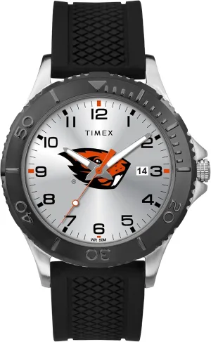 Timex Tribute Men's Collegiate Gamer 42mm Watch – Oregon State Beavers with Black Silicone Strap