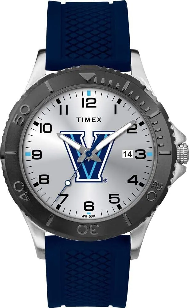 Timex Tribute Men's Collegiate Gamer 42mm Watch – Villanova Wildcats with Navy Silicone Strap