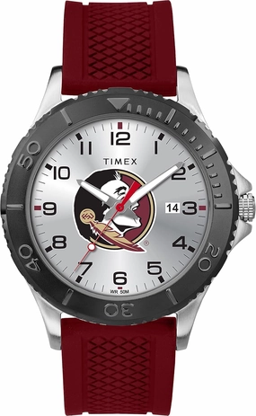 Timex Tribute Men's Collegiate Gamer 42mm Watch – Florida State Seminoles with Crimson Silicone Strap
