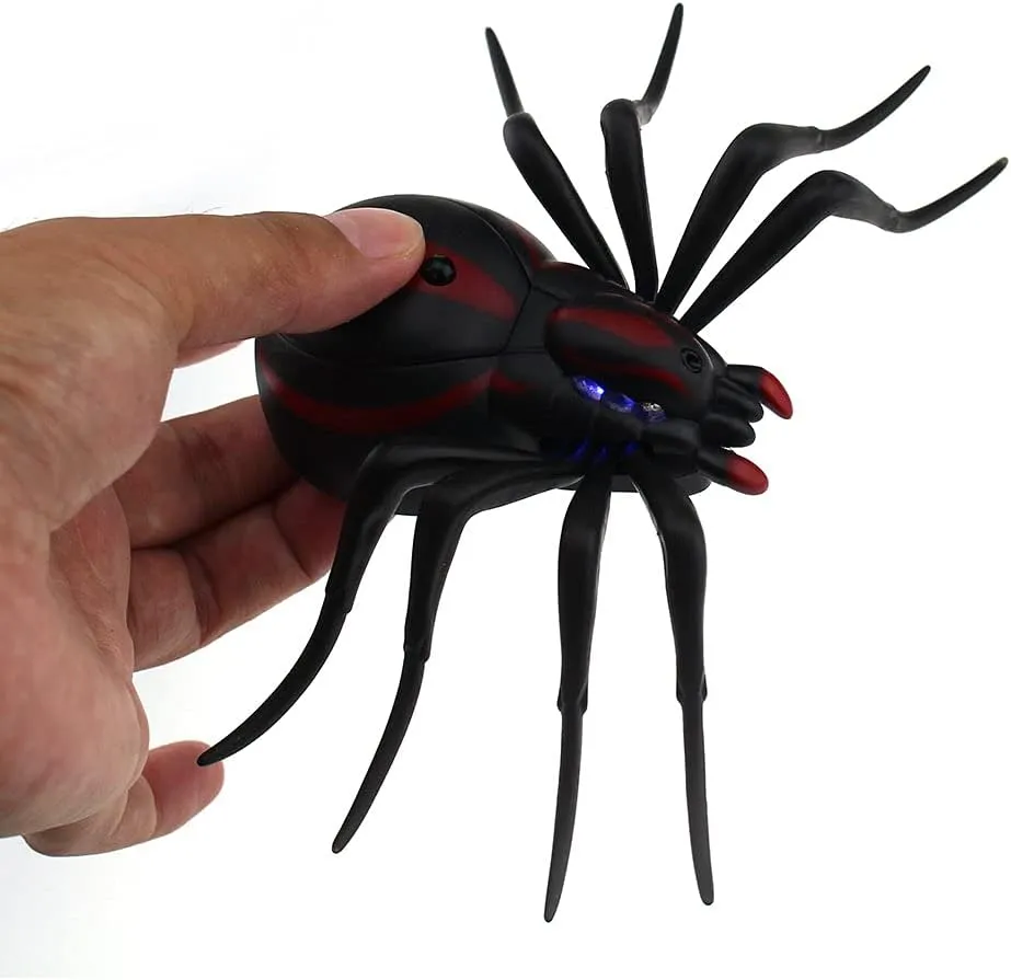 Tipmant RC Spider Remote Control Car Vehicle Animal Scary Prank Toys Electric Electronic Siumlation Fake Kids Birthday Gifts (Black)