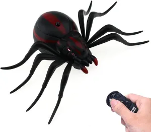 Tipmant RC Spider Remote Control Car Vehicle Animal Scary Prank Toys Electric Electronic Siumlation Fake Kids Birthday Gifts (Black)