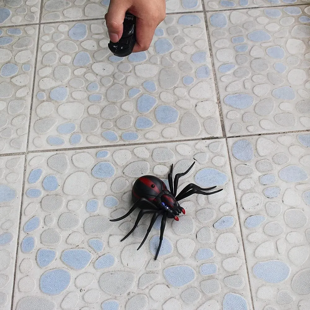Tipmant RC Spider Remote Control Car Vehicle Animal Scary Prank Toys Electric Electronic Siumlation Fake Kids Birthday Gifts (Black)
