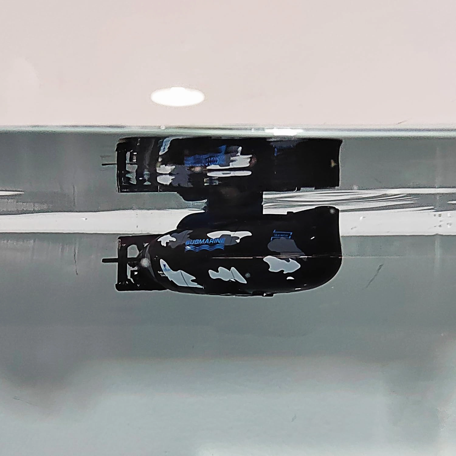 Tipmant Mini RC Submarine Remote Control Boat Ship Military Model Electric Water Toy Waterproof Diving Kids Gift Black