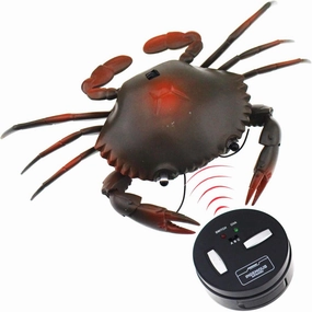 Tipmant RC Crab Animal Toy Remote Control Car Vehicle Electronic Fake Insect for Kids Birthday Gift Christmas Halloween (Grey)