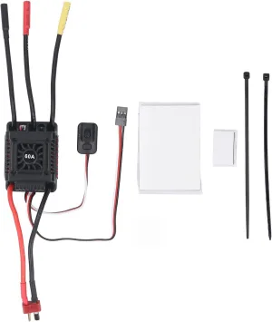 Tissting Brushless ESC 60A Aluminium Alloy Brushless Motor Electric Speed Controller for 1/10 RC Drone Airplanes Multiaxis Aircraft Helicopter