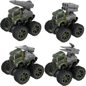 Toodler Kid Construction Truck Toy Monster Toy Car Pull Back Vehicles Cars urable Friction Powered Push and Go Toys Truck Cars for Boys Girls-Rocket Car