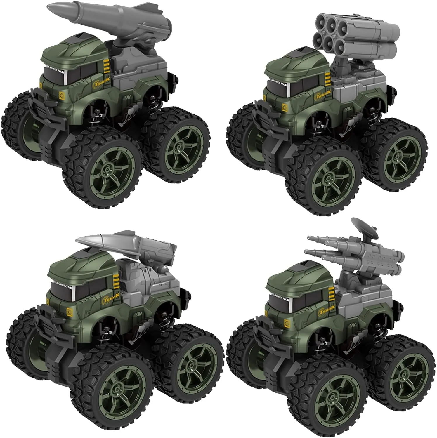 Toodler Kid Construction Truck Toy Monster Toy Car Pull Back Vehicles Cars urable Friction Powered Push and Go Toys Truck Cars for Boys Girls-Rocket Car