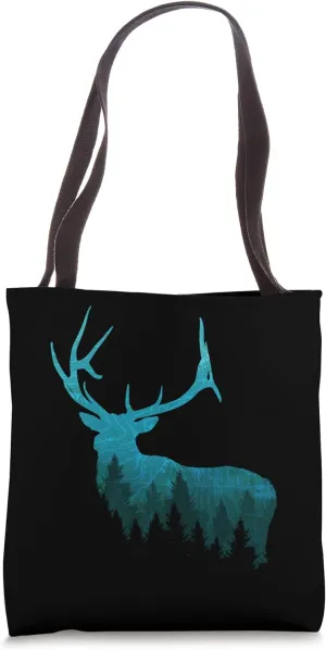 Topographical Bull Elk Deer Hunting Antlers Deer Hunters Tote Bag