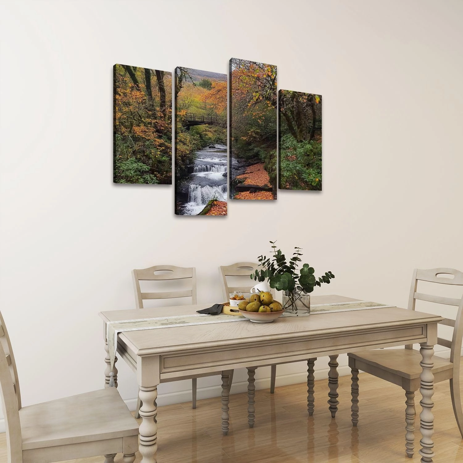 Torc Waterfall Loop Killarney National Park Kerry Canvas Prints Wall Decor 4 Pieces Contemporary Framed Artworks for Living Room Bedroom Bathroom Office Home Decoration Gifts