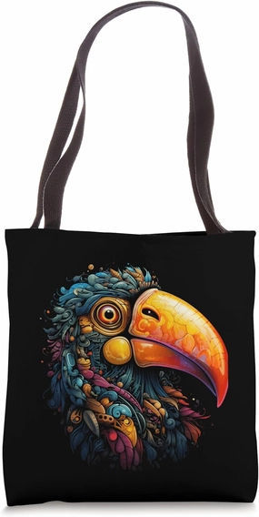 Toucan Bird Tropical Rainforest Colorful Beak Jungle Bird Tote Bag