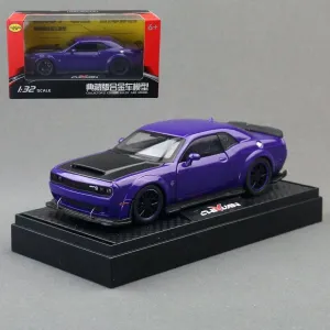 Toy Cars 1:32 Charger Hellcat SRT Model Cars, Pull Back Die-cast Vehicles, Collectible Cars with Sounds＆Lights for Kids Boys Girls and Adults, Gift Purple