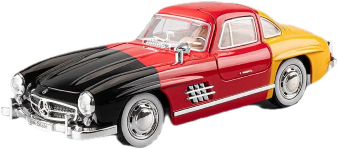 Toy Cars Compatible for 1:22 Benz 300SL Model Cars, Pull Back Die-cast Vehicles, Collectible Cars with Sounds＆Lights for Kids Boys Girls and Adults, Gift Red