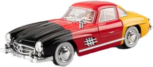 Toy Cars Compatible for 1:22 Benz 300SL Model Cars, Pull Back Die-cast Vehicles, Collectible Cars with Sounds＆Lights for Kids Boys Girls and Adults, Gift Red