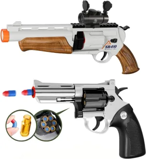 Toy Guns for Boys, Shotgun Foam Dart Blaster, Enhanced Revolver Children Outdoor CS Soft Bullet Toy Rifle, Birthday Xmas Gift Outdoor Games