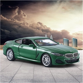 Toy car Model 1:32 for BMW M8 M850i Model Toy Alloy Car Diecast Toy Miniature for Children Toys (Color : Green)