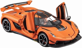 Toy Cars Model Jesko 1/24 Orange Alloy Collectibles Die-cast Vehicles with Sound and Light