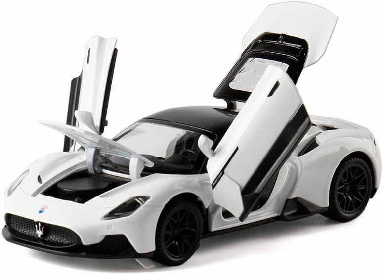Toy Cars Model MC20 Alloy Collectible Pull Back Vehicles Diecast with Light&Sound (White)