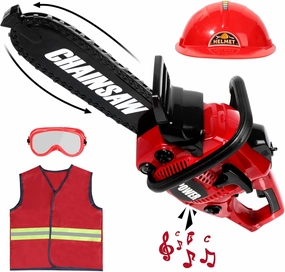 Toy Tools for Kids 3–5 Years, Toddlers Construction Playset with Worker Vest & Electric Chainsaw, Durable Pretend Play Birthday Gift for Boys Girls