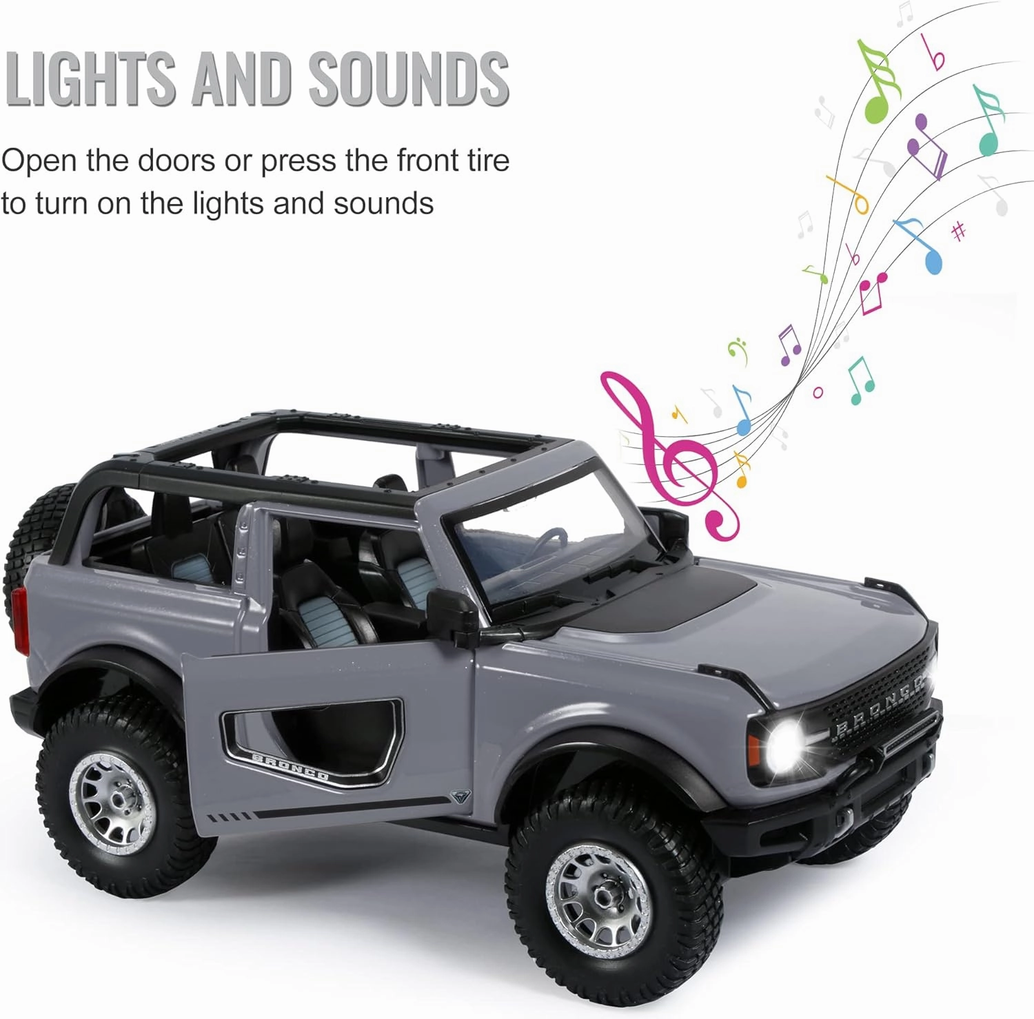 Toy Trucks 1:24 Scale Metal Model Die-cast Hobby Toy Cars for Boys Girls and Adults Car Lovers Collection, Gray