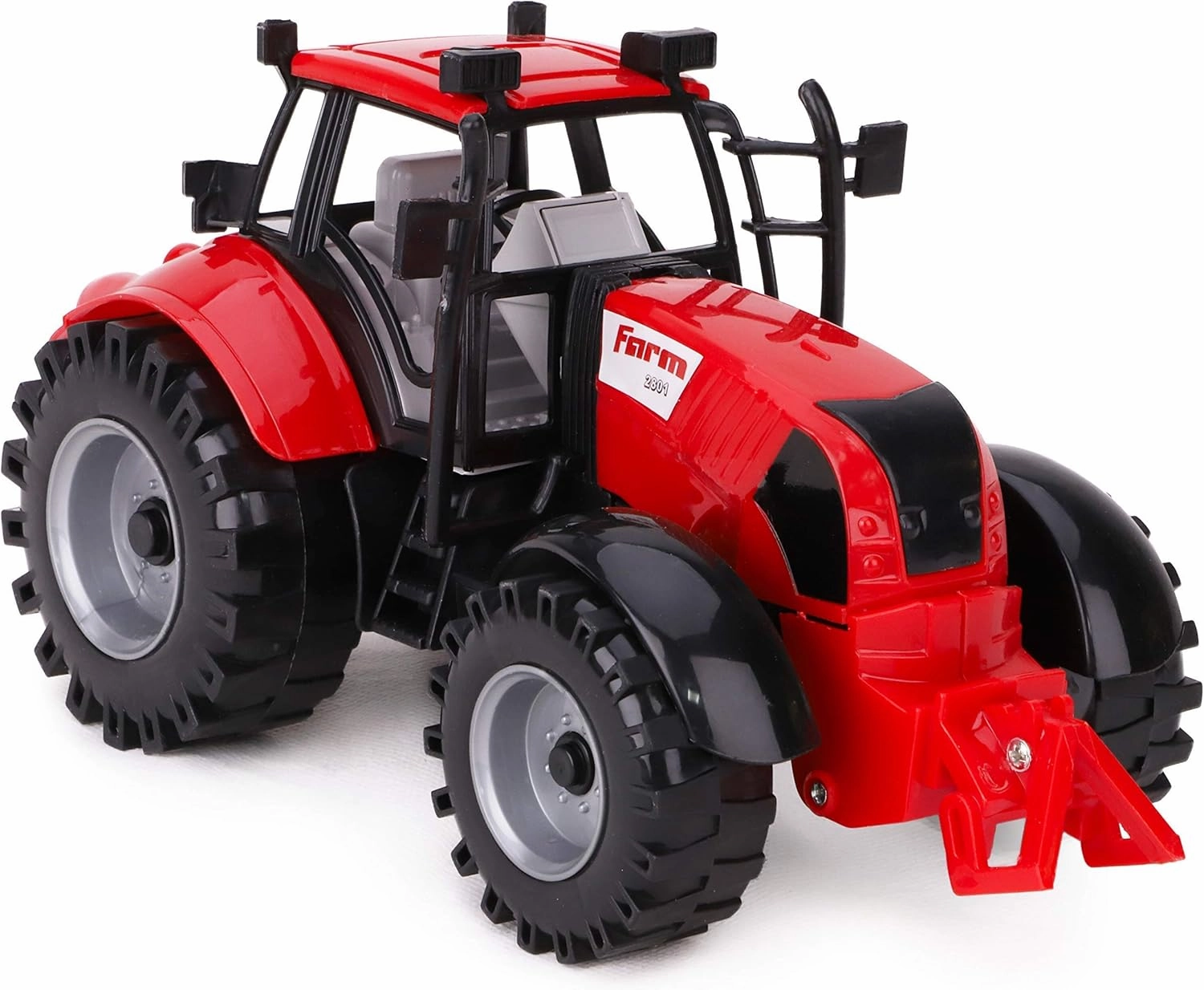 ToylandⓇ Friction Powered Farm Tractor with Opening Bonnet - Available in Pink, Blue, Red & Green (RED)