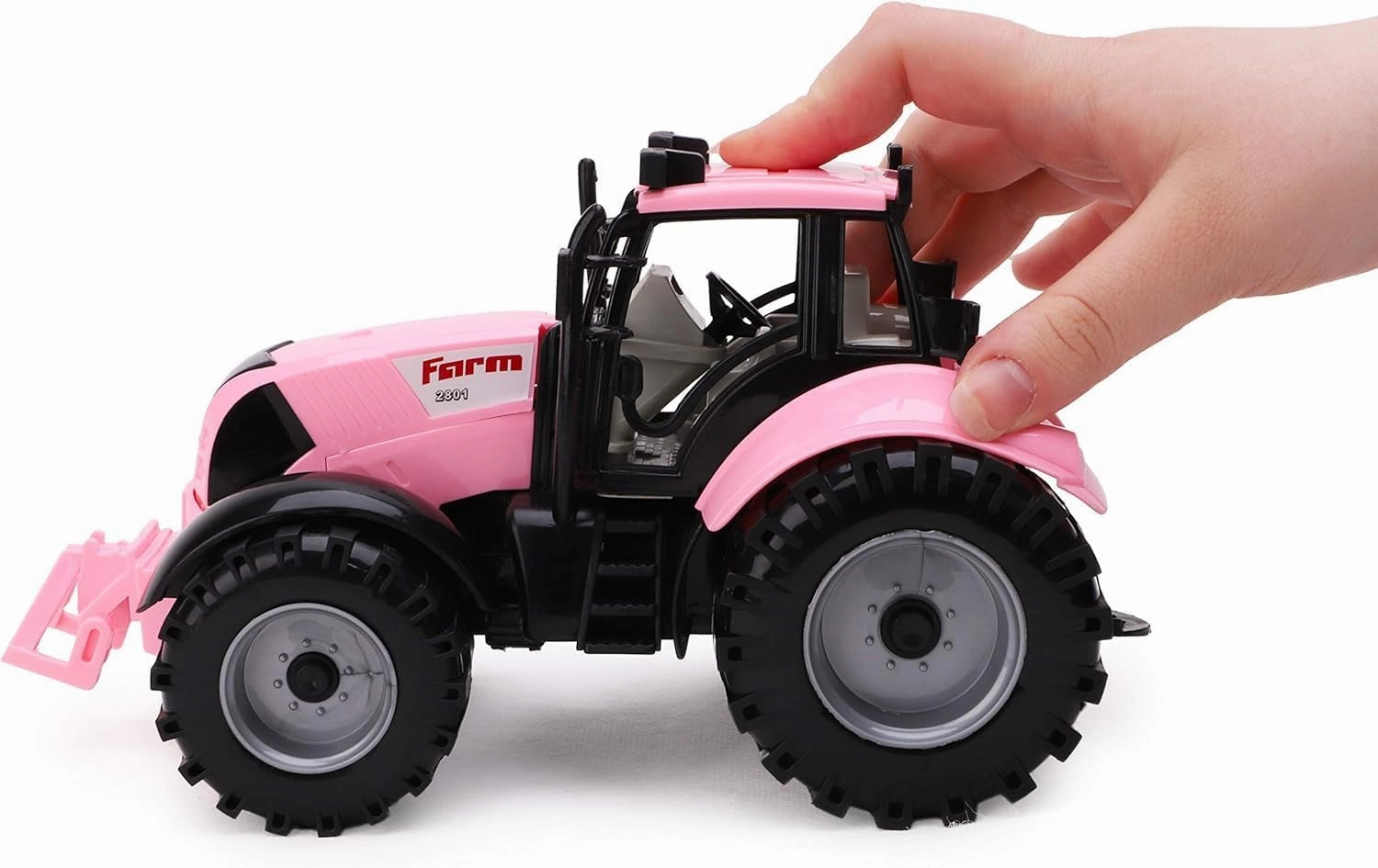 Toyland® Friction Powered Farm Tractor with Opening Bonnet (Pink)