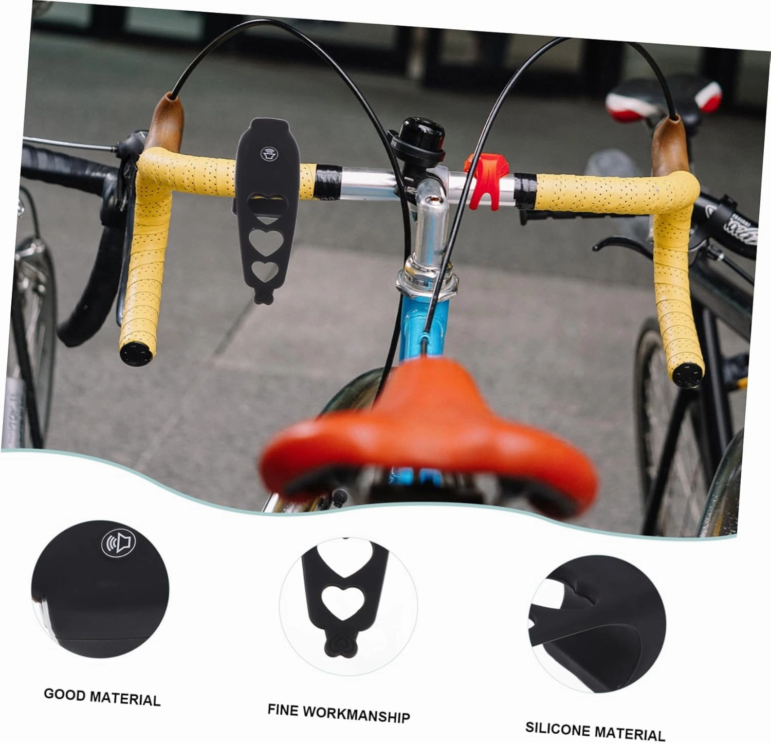 Toyvian Bike Horn Electronic Loudspeaker Black Bell for Mountain and Road Bicycles Easy to Install Riding