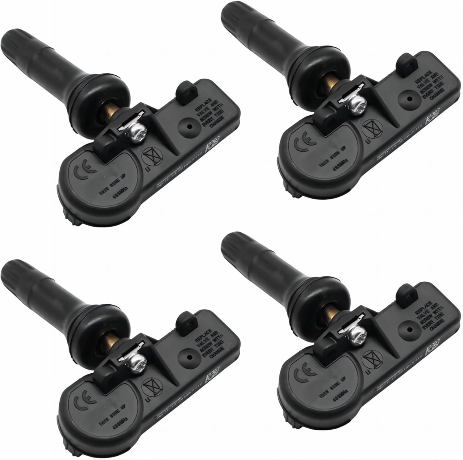 TPMS Tire Pressure Monitoring System Sensor 433MHz - Replaces 56029398AB 56029398AA 68241067AA - Compatible with Chrysler 300 Town&Country Dodge Charger Ram Grand Cherokee Wrangler 4-Pack