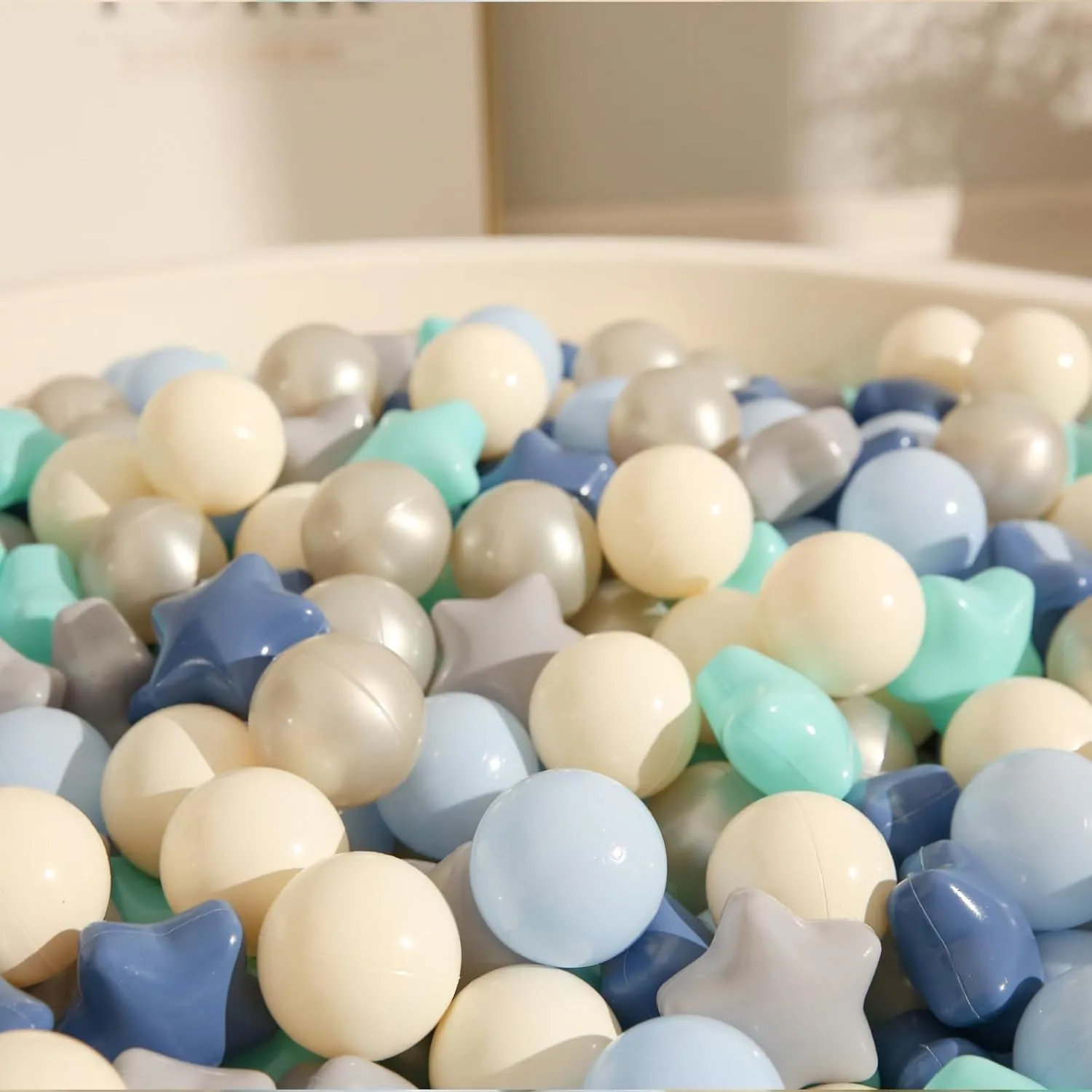 TRENDPLAY Star Ball Pit Balls 50 100 200 500 for Toddlers - Ball Pit Ball Shapes for Boys Girls Fun, Birthday Party, Christmas Decoration