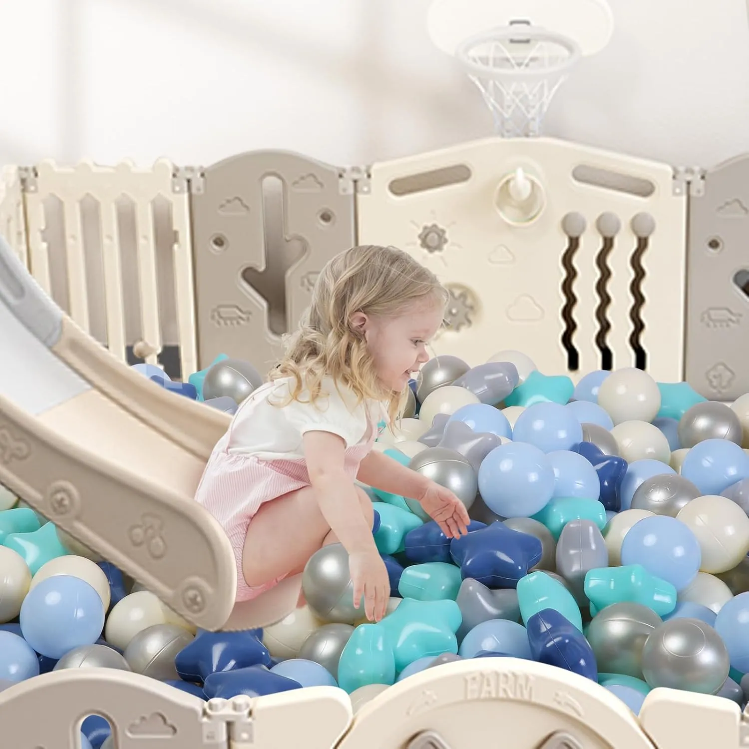TRENDPLAY Star Ball Pit Balls 50 100 200 500 for Toddlers - Ball Pit Ball Shapes for Boys Girls Fun, Birthday Party, Christmas Decoration