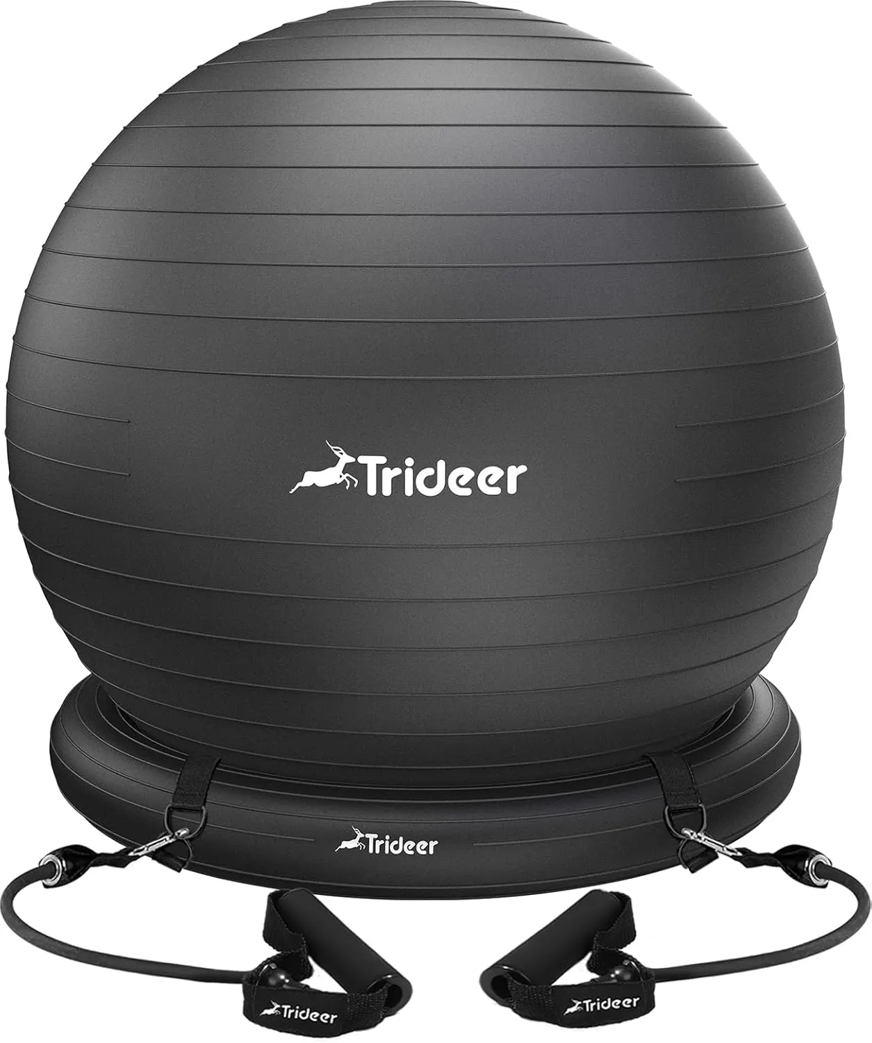 Trideer Ball Chair - Yoga Ball with Base & Bands for Home Gym Workout