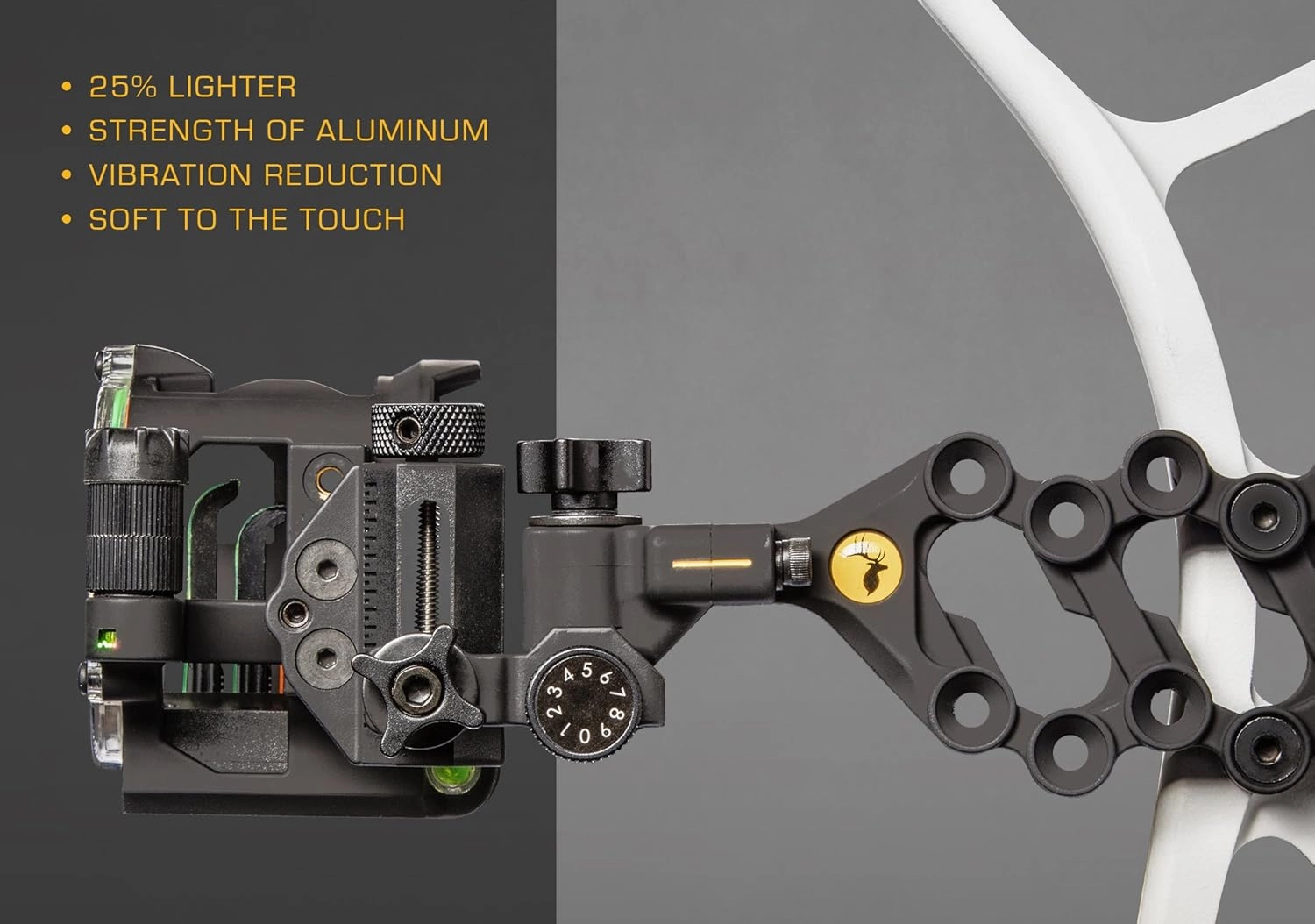 Trophy Ridge Peak 5 Pin Bow Sight - Vertical in-Line Pin Technology, Tool Less Windage and Elevation Adustability, 2nd Axis Leveling, Adjustable Rheostat Light, Glow Ring