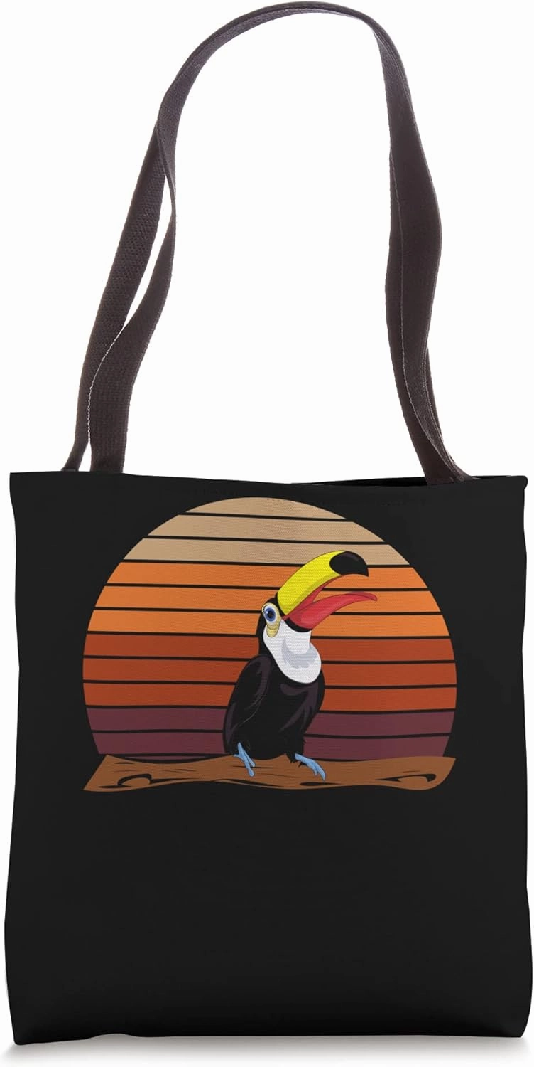 Tropical Bird Lover Rainforest Animal Lover Retro Toucan Tote Bag