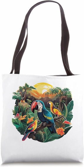 Tropical Exotic Bird Rainforest Zoo Biologist Gift Tote Bag