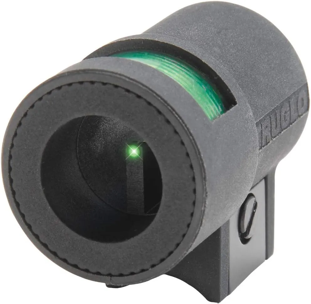 Truglo Airgun Globe Fiber Optic Front Sight with Black Polymer Housing Universal Fits Front Dovetail Fiber Optic Green
