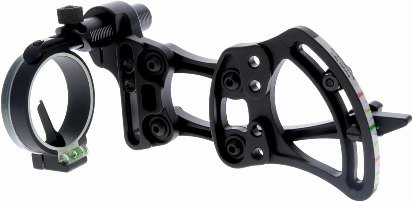 TRUGLO Pendulum 1-Pin Ultra-Lightweight Quiet Archery Hunting Treestand Bow Sight with Large Circular Field of View - Adjustable for Right & Left-Handed Shooters - LED Light Included